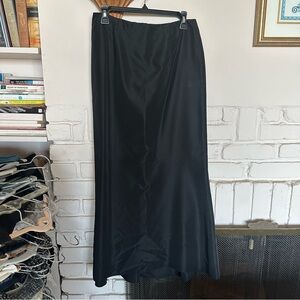 80s vintage black maxi skirt
